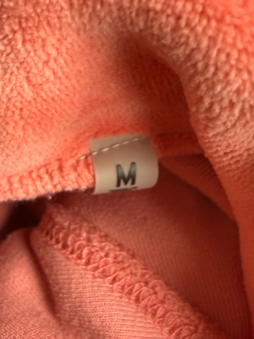 Fear of God Essentials Coral Velour Hoodie Oversized Raglan Streetwear Medium - Picture 7 of 10